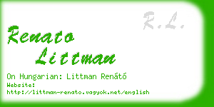 renato littman business card